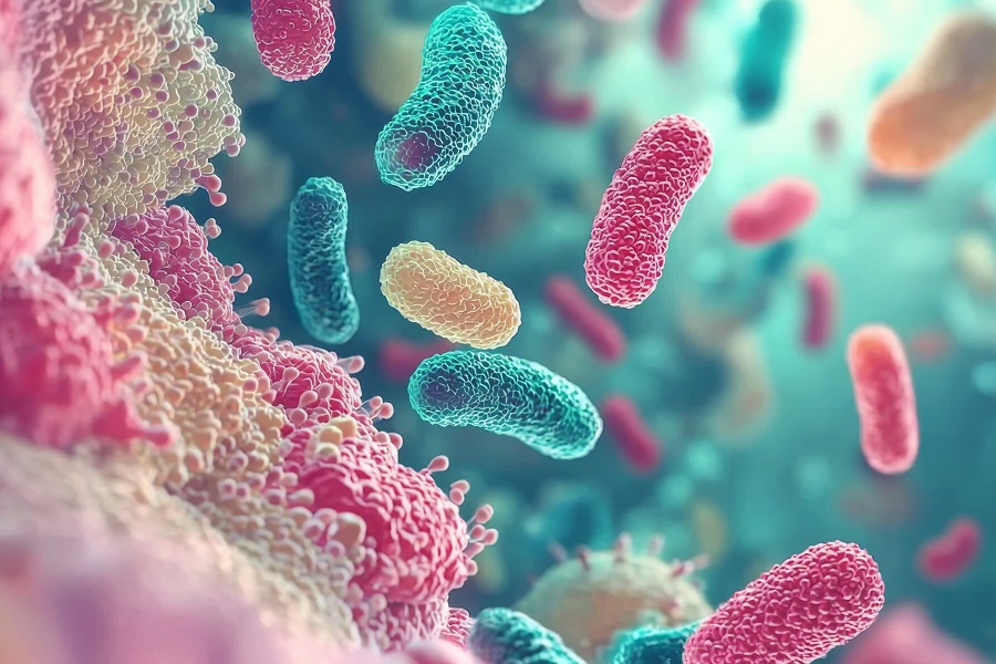 Gut bacteria illustration